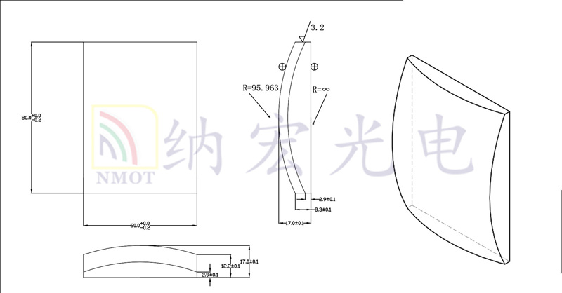 柱面透鏡圖例